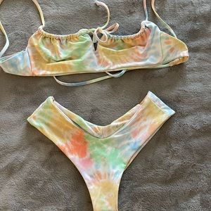 SKATIE x SaltyBlonde tie dye bikini